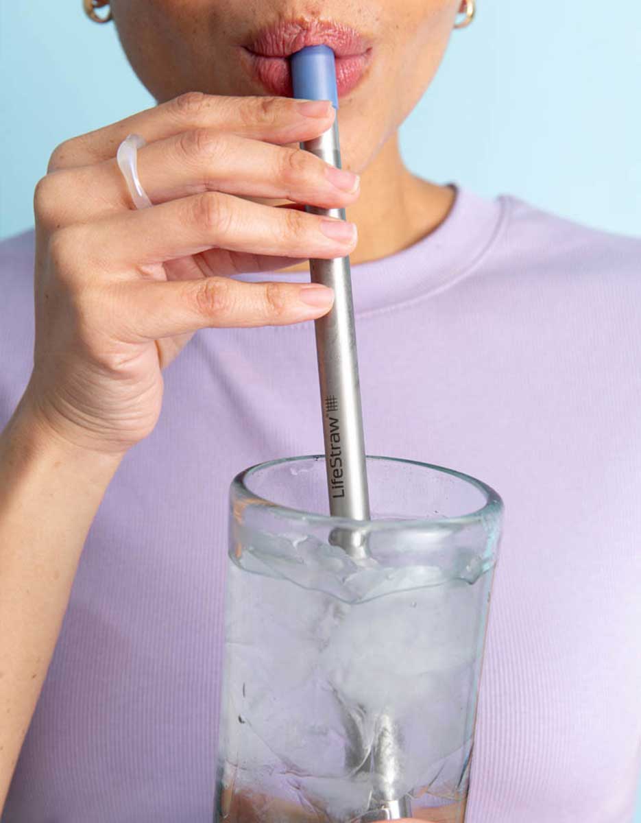 Lifestraw Sip - Vattenfilter/sugrör i rostfritt stål med fodral