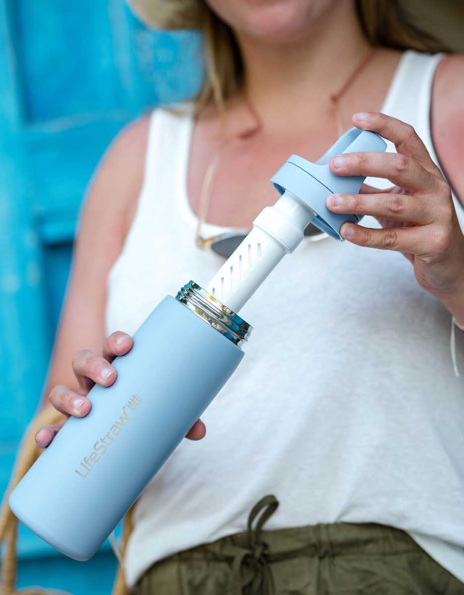 LifeStraw Go 2.0 Vattenreningsflaska 500ml Stainless Steel