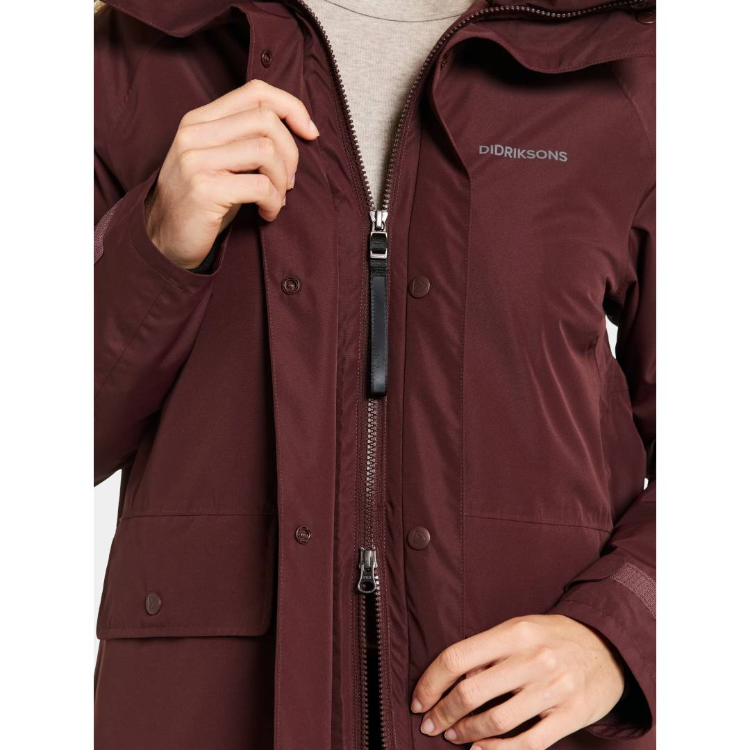 Tuva Womens Parka Old Rust Detail3