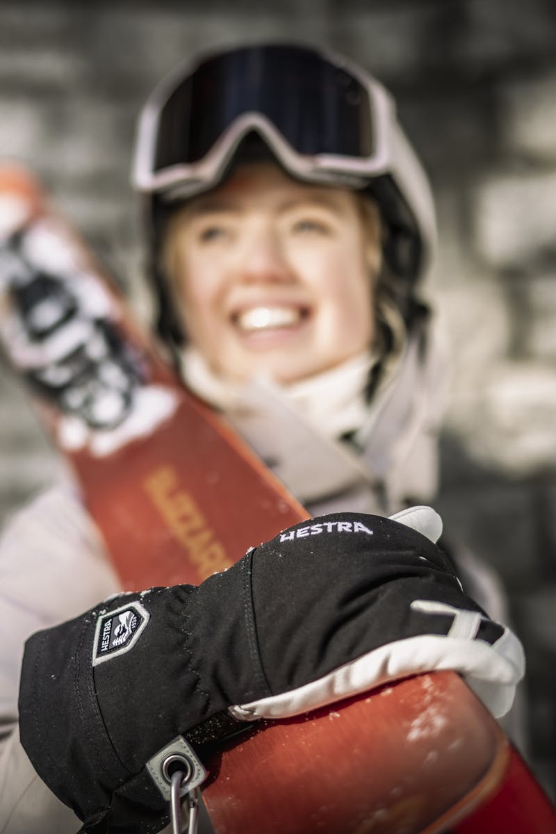 Army Leather Heli Ski 5-finger handske