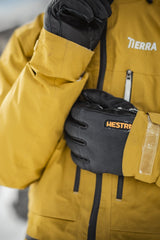 Army Leather Wool Terry 5-finger Handske