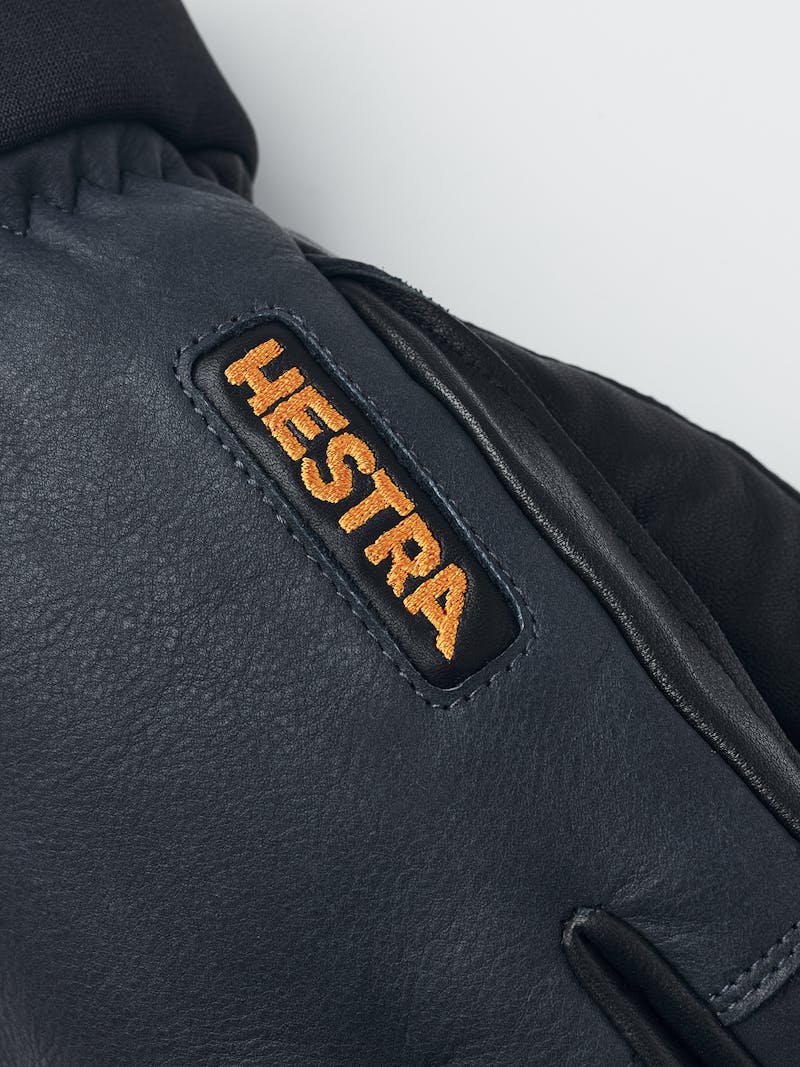 Army Leather Wool Terry 5-finger Handske