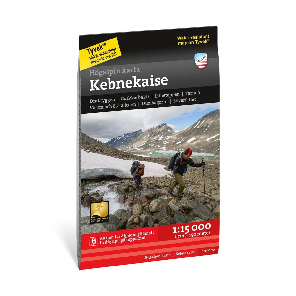Högalpin karta Kebnekaise