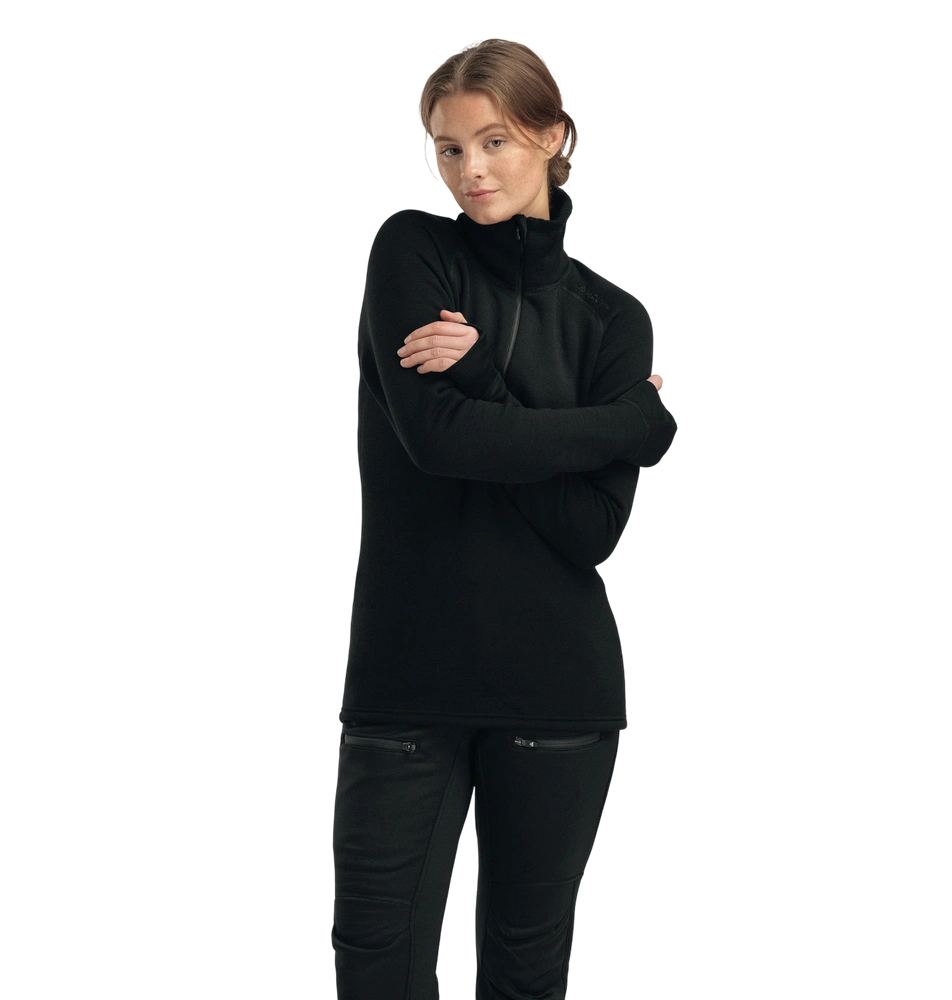 FleeceWool Polo w/ zip Dam