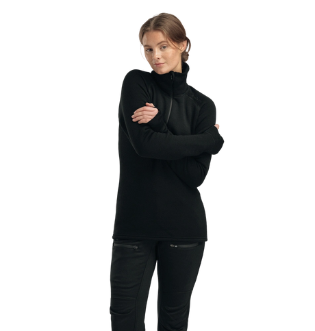 FleeceWool Polo w/ zip Dam