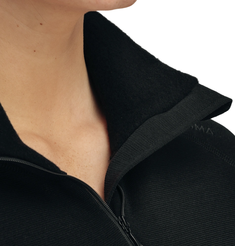 FleeceWool Polo w/ zip Dam