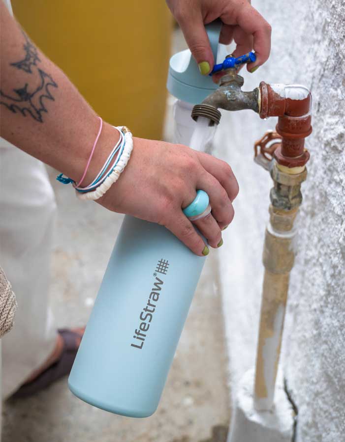 LifeStraw Go 2.0 Vattenreningsflaska 500ml Stainless Steel