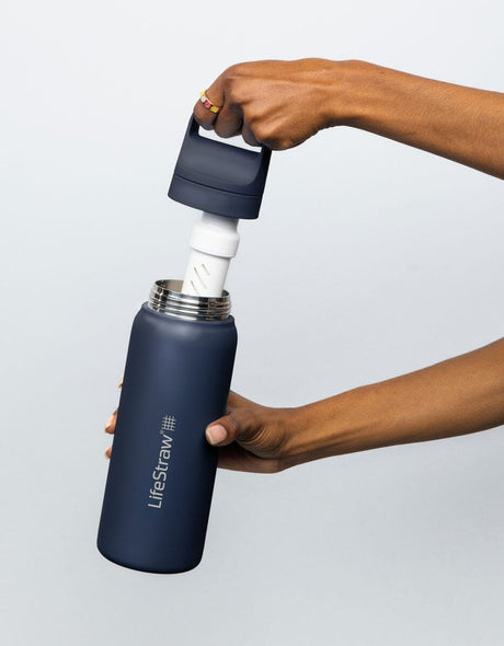 LifeStraw Go 2.0 Vattenreningsflaska 1L Stainless Steel