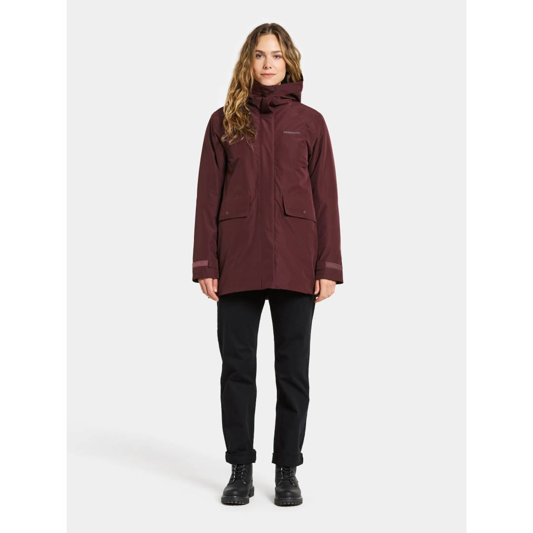 Tuva Womens Parka Old Rust Front3